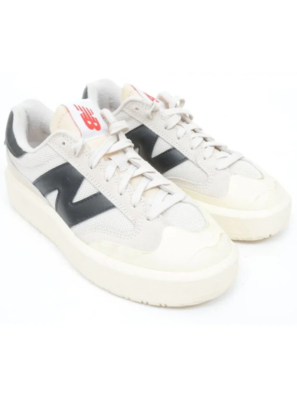 New Balance CT302 Women's 8.5 Mens 7 Court Platform Sneaker Moonbeam Black Red